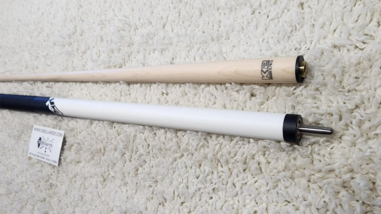 K2 Pool Cue KLCWH White w/ Leather Wrap Play Cue w/ Low Deflection 11.75MM Shaft