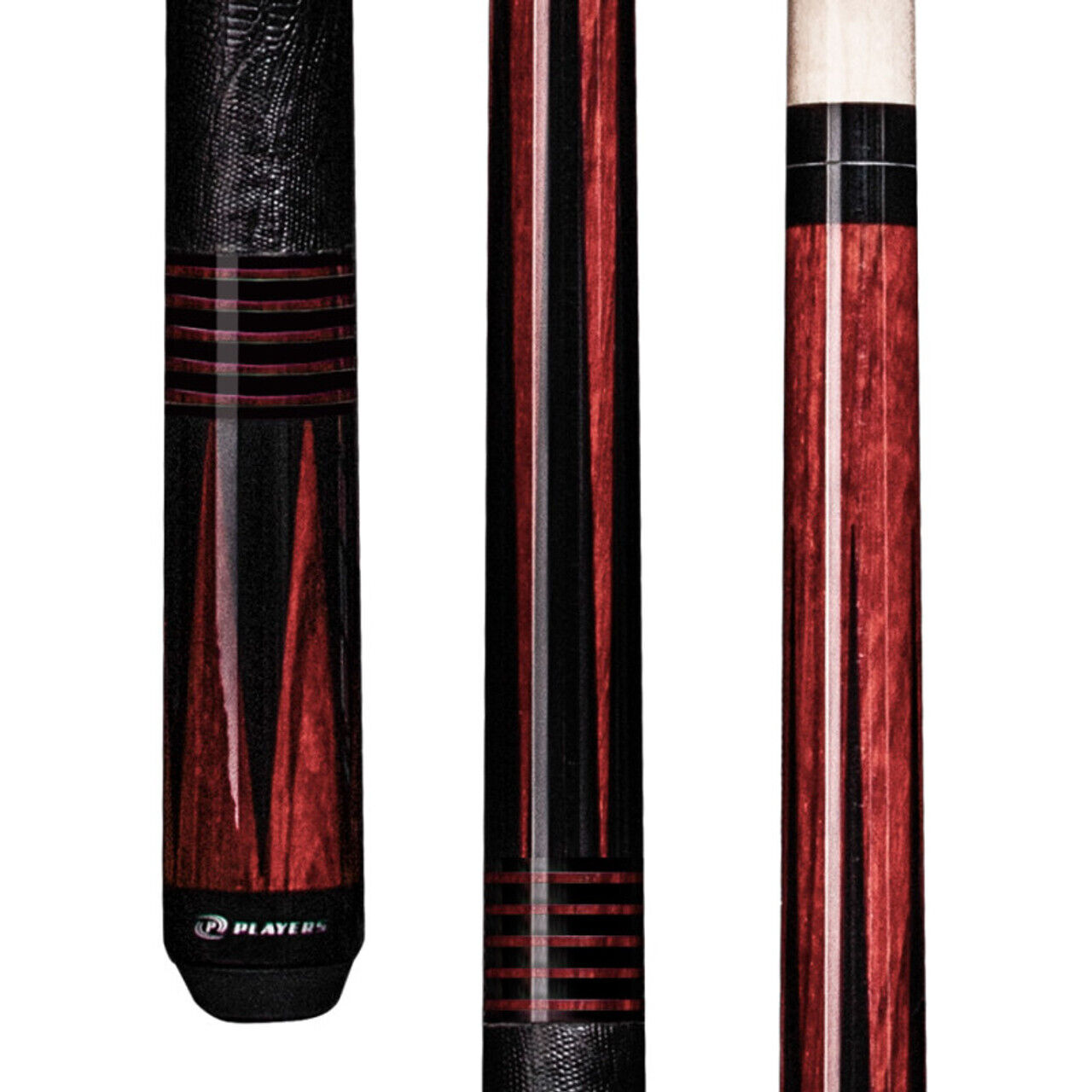 Players E2345 Cocobolo Stain Zebrawood Cue with Leatherette Wrap! Free Shipping!