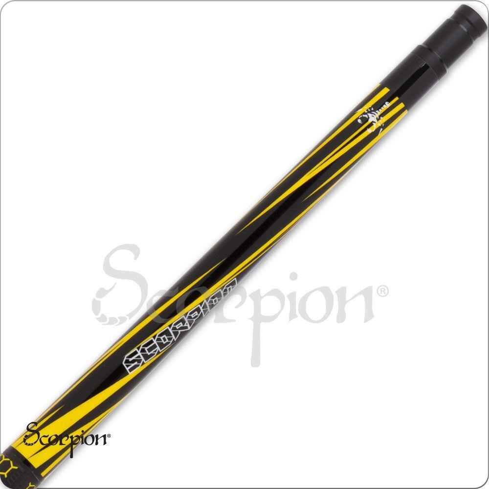 Scorpion SW31 Pool Cue Black with Yellow Slanted Points 19oz Free Shipping!