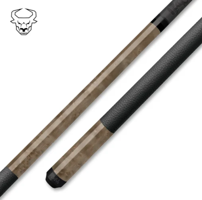 Bull Carbon BCC12 Pool Cue – Taupe Birdseye Maple - Carbon Fiber Shaft –Uni‑Loc
