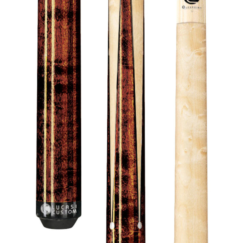 Lucasi Custom LZ2000SP Antique Maple Sneaky Pete Pool Cue Stick, 12.75mm