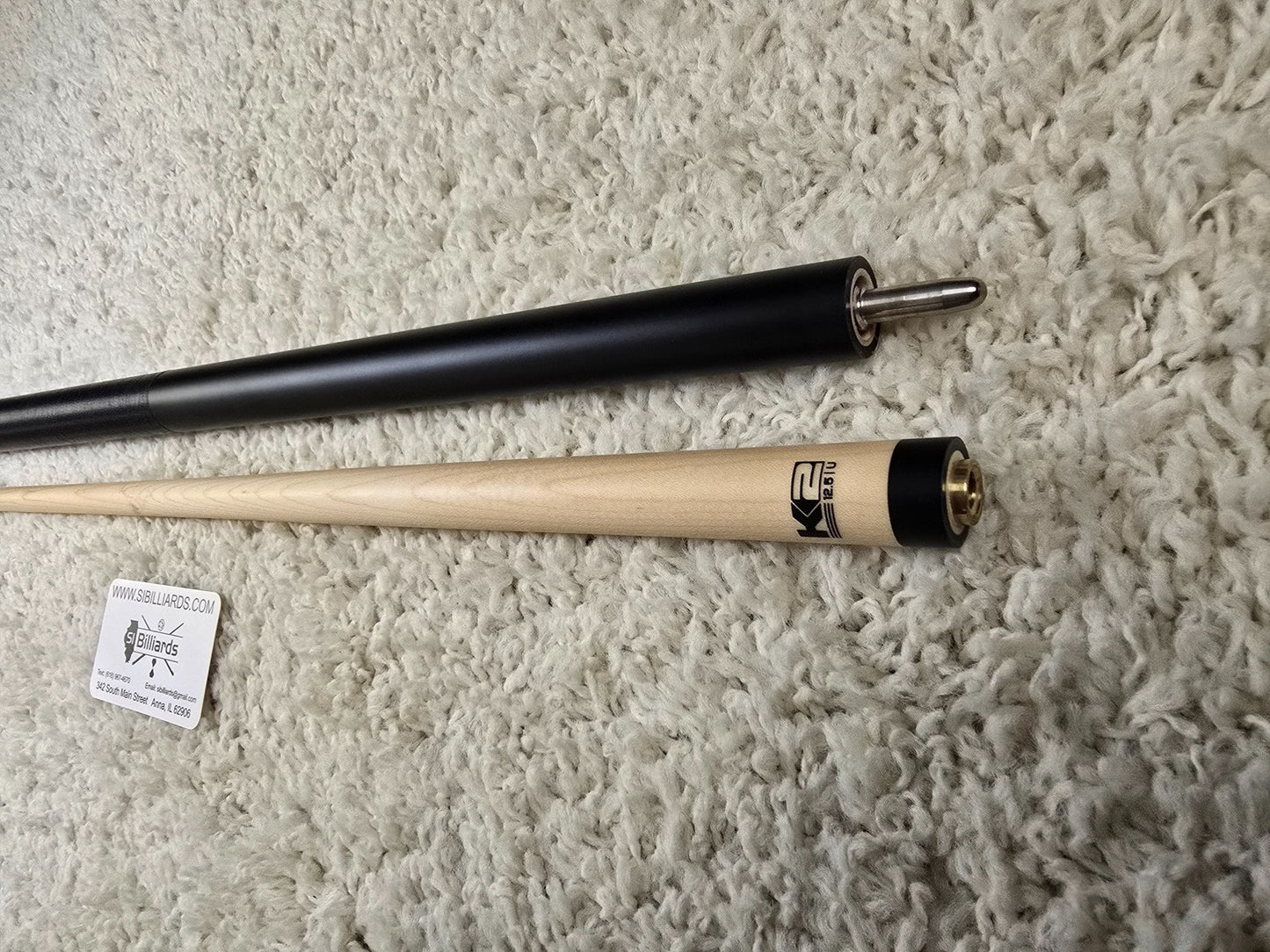 K2 Pool KLB11 Cue Matte Black With Blue W/ K2 LD 12.5MM Shaft!