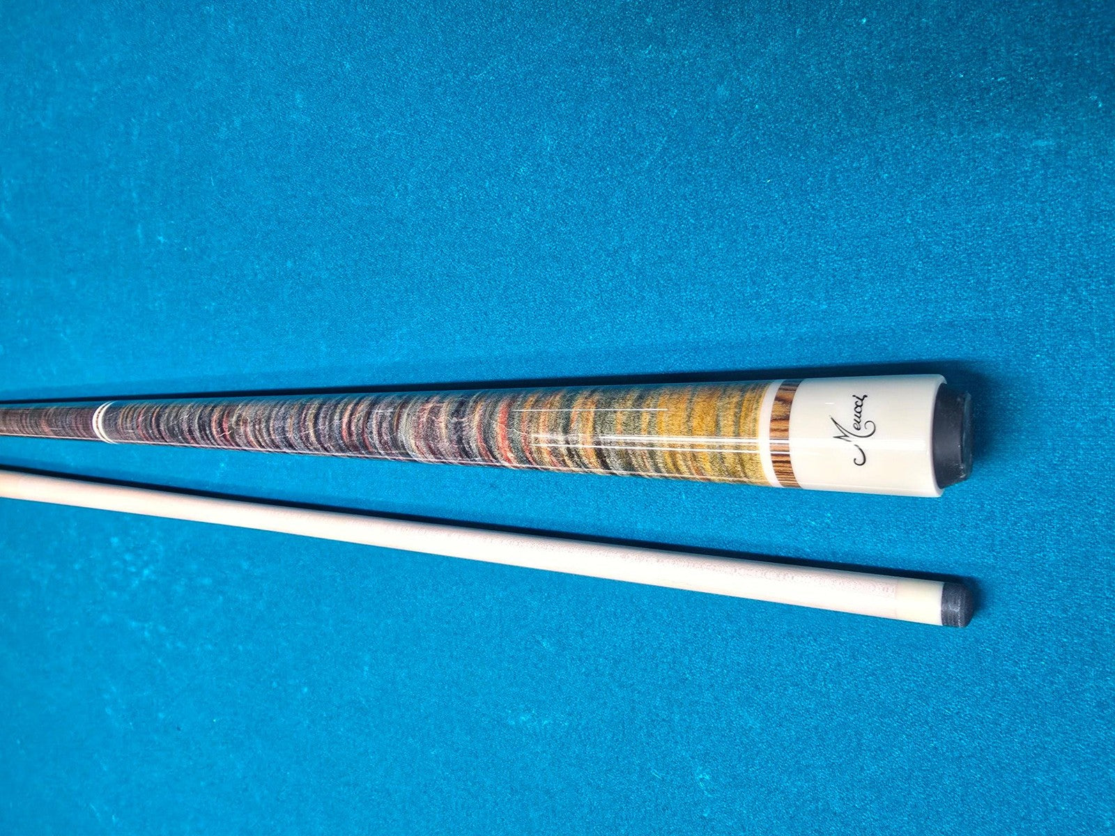 Meucci ANW-1 Rainbow Stained Pool Cue w/ Pro Shaft & Free Hard Case! White!8