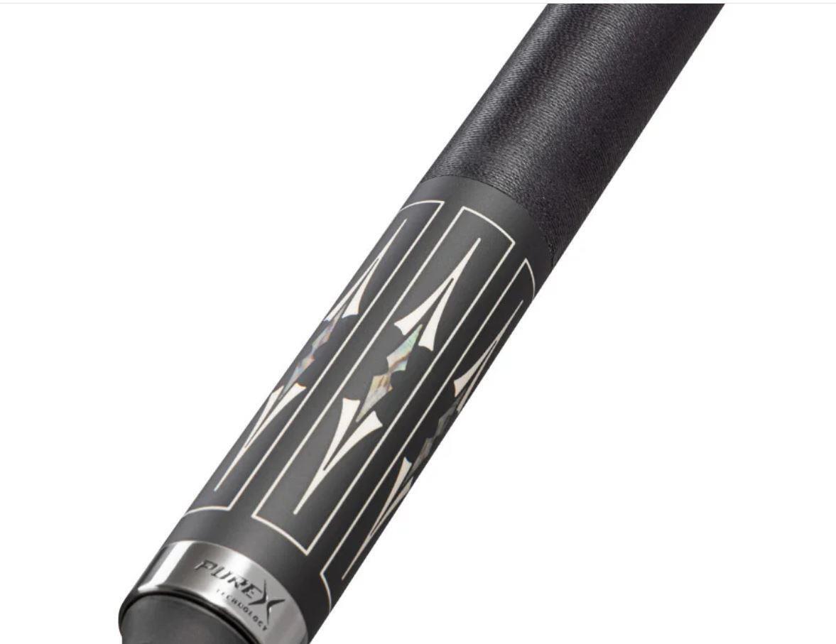 Pure X HXT105 Matte Black & Mother Of Pearl Cue With Black Linen Wrap