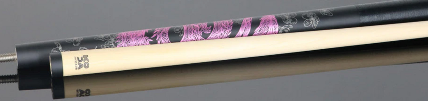 KODA Pink Dragon Graphic Pool Cue - KDV15PK - FREE SHIPPING! 19 oz  12.75mm