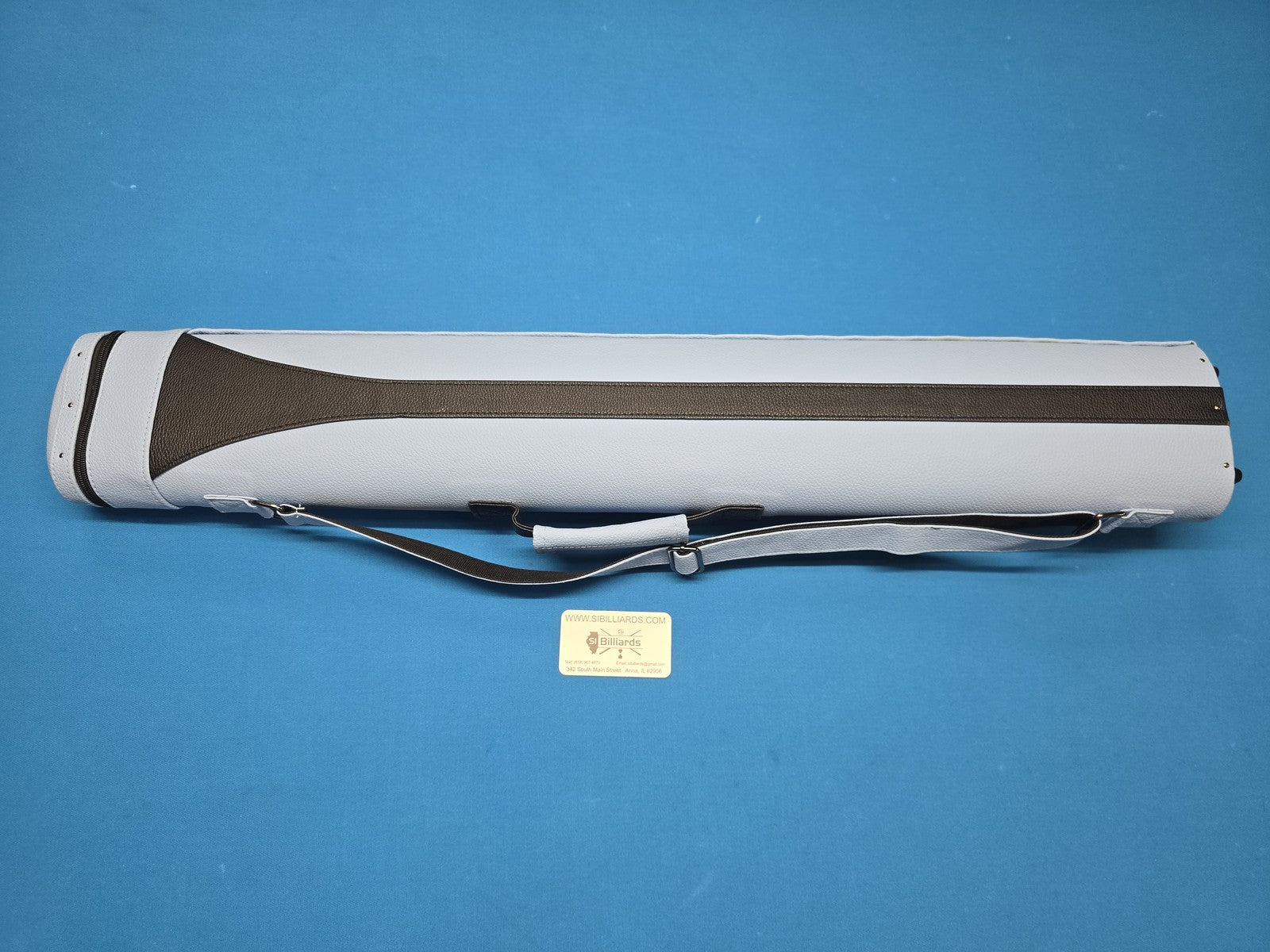 Koda C24UH-BR Hard Pool Cue Case for 2 Butts & 4 Shafts - Blue Leatherette