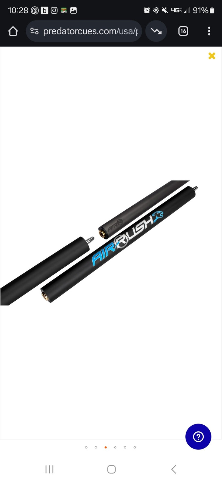 New Predator Air Rush Jump Cue - No Wrap