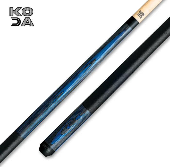 KODA KD41 Sky Blue and Gray Laminate Pool Cue with Linen Wrap Free Shipping!