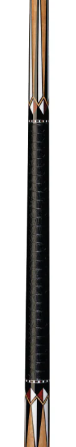 LZC31 Lucasi Custom Antique Birdseye & Black/Imitation Bone Cue w/ Embossed Wrap
