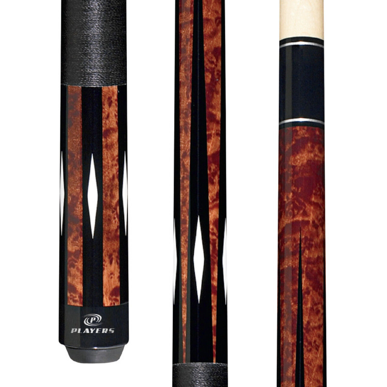 Players G3350 Antique Maple & Black Cue with Black Linen Wrap! Free Shipping!