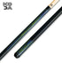 KODA Sports KD42 Violet Blue and Green Laminate Pool Cue with Linen Wrap