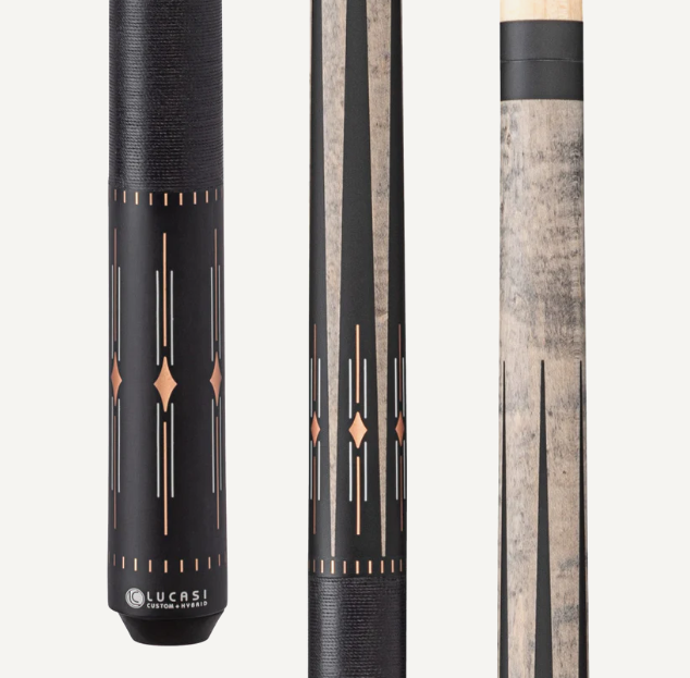 Lucasi Hybrid Matte Grey Wash/Charcoal Birdseye & White/Rose Gold 11.75mm Shaft