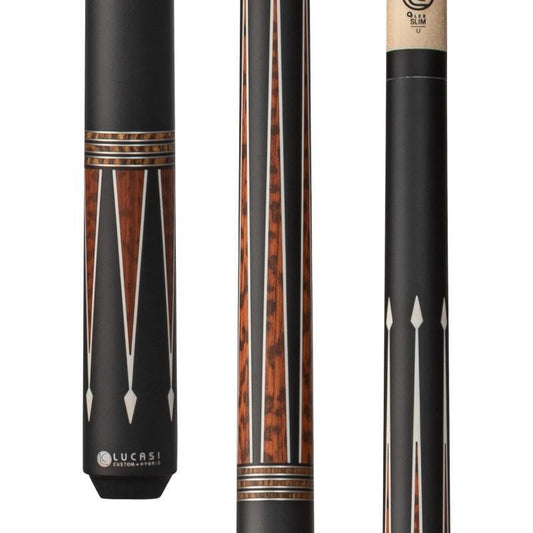 Lucasi LZC55 Pool Cue Stick, Snakewood Points, 11.75mm Low Deflection Shaft