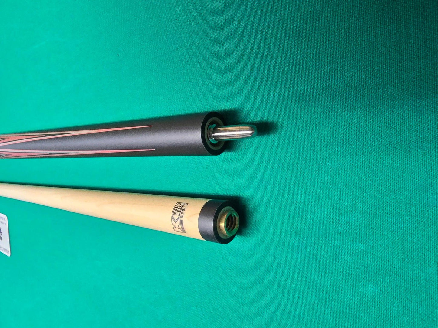 K2 KL160PK No Wrap Pool Cue - Matte Metallic Pink with Black and Silver Graphic