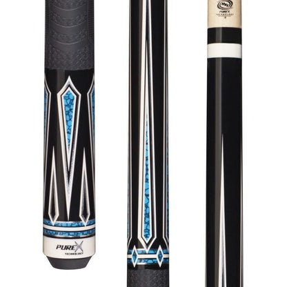PureX HXT62 Pool Cue Stick, Kamui Soft Tip, Low Deflection Shaft, Blue