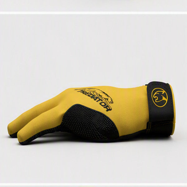 Predator Second Skin Billiard Glove Yellow Black Left Hand Size S/M