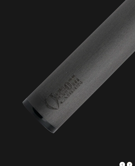 Poison Maelith No Wrap Pool Cue - Grey Venom Carbon Shaft, 12.4mm Tip