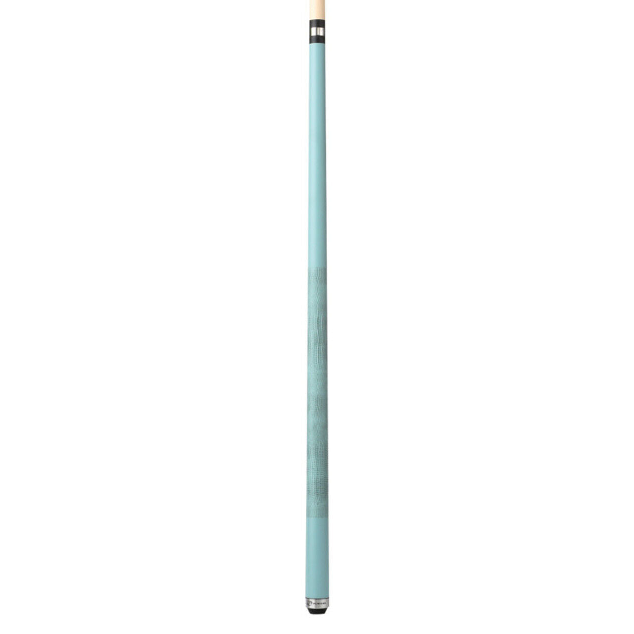 Players C708 Sky Blue Matte Cue with Embossed Leather Wrap