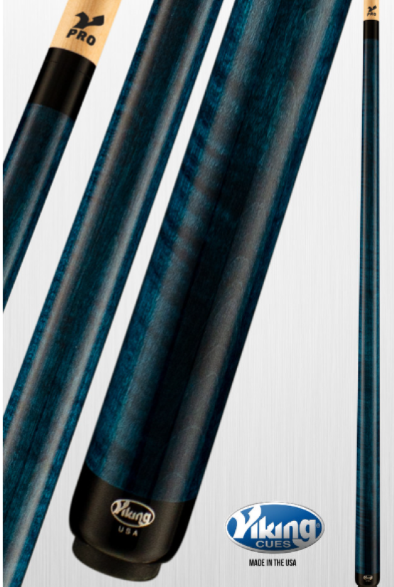 Viking B2010 Wrapless Pool Cue w/ 13 mm V PRO Shaft, (Blue) - Free Shipping