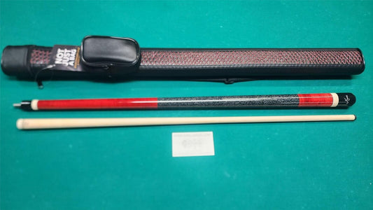 Meucci European Red Pool Cue 19oz w/ 12.5mm Pro Shaft! Free Hard Case!