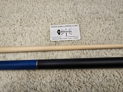 K2 Pool Cue KL117 Blue Exotic Wood With Dual Copper Rings! 12.5 mm Shaft!