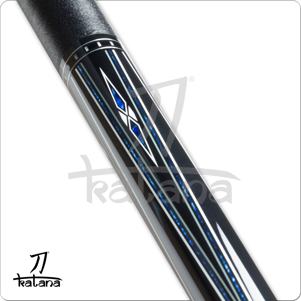 Katana KAT16 Blue & Grey Points Cue Pool Cue w/ Joint Protectors & FREE Shipping