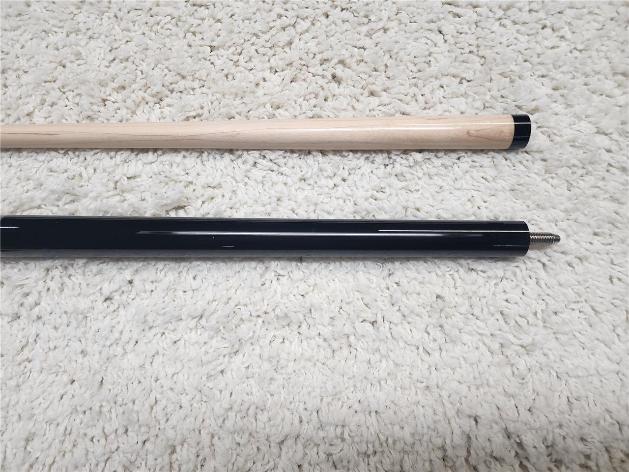 KODA POOL CUE KD23 Black Butt w/ Gray Curly Maple Decal Wrap & Maple Shaft