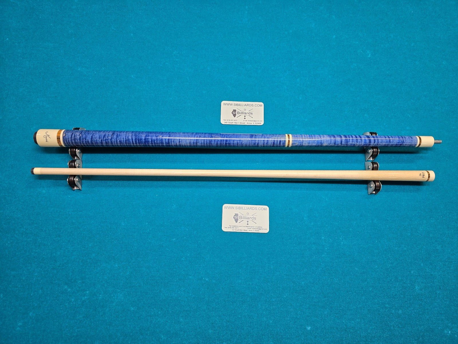 Meucci ANW-1 Blue Stained Pool Cue w/ Pro Shaft & Free Hard Case!