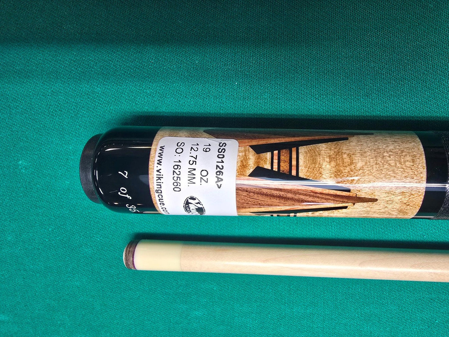 Viking 2026 January SS-0126A Smart Shops Pool Cue!  Premium Birdseye Maple 7/35