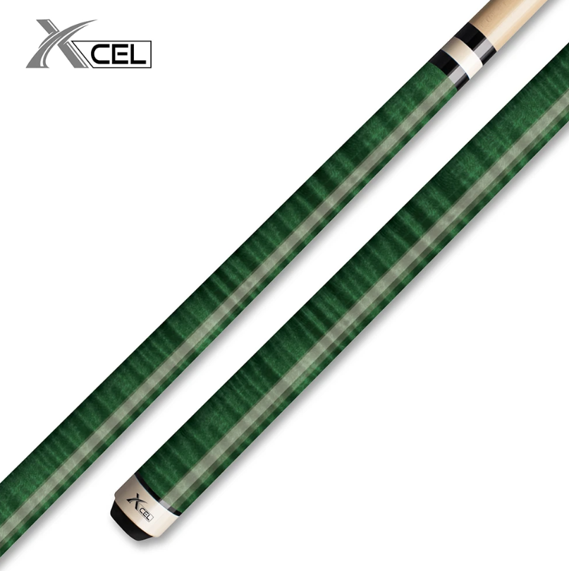 Xcel XC14 Green Curly Design Pool Cue – Stylish Graphic Playing Cue