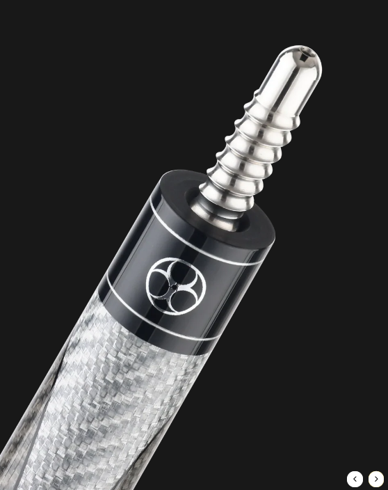 Poison Maelith No Wrap Pool Cue - Grey Venom Carbon Shaft, 12.4mm Tip