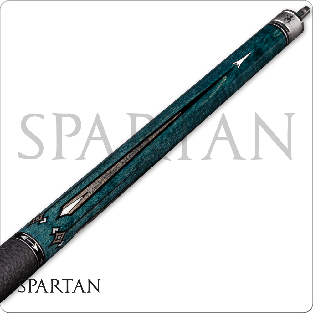 Spartan SPR08 Pool Cue Blue and Grey Leather Wrap 12.75 mm Shaft! Free Shipping!