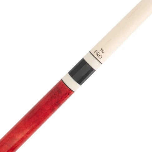 Meucci European Pool Cue Red 12.5mm Pro Shaft with Free 1X1 Hard Case