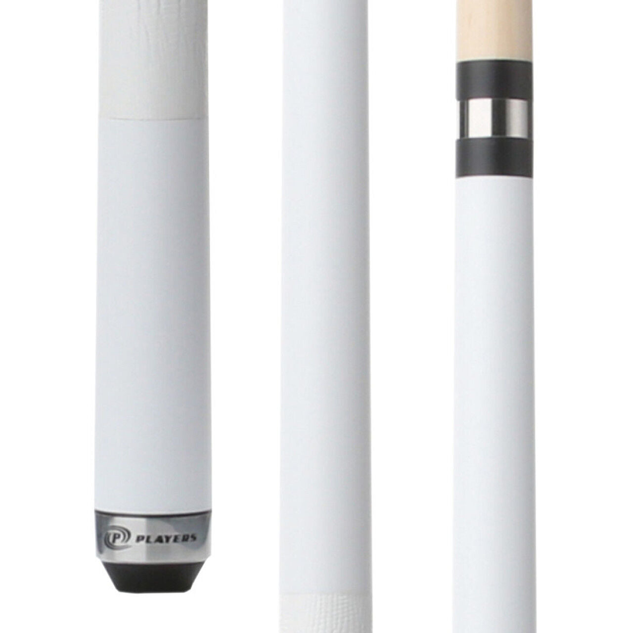 Players C707 Dandelion White Matte Cue with Embossed Leather Wrap