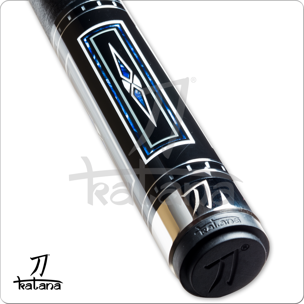 Katana KAT16 Blue & Grey Points Cue Pool Cue w/ Joint Protectors & FREE Shipping