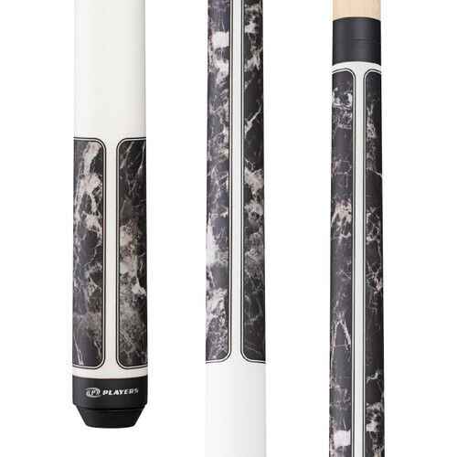 Players G4145 Brown Marble with Matte White Wrapless Cue! Free Shipping!