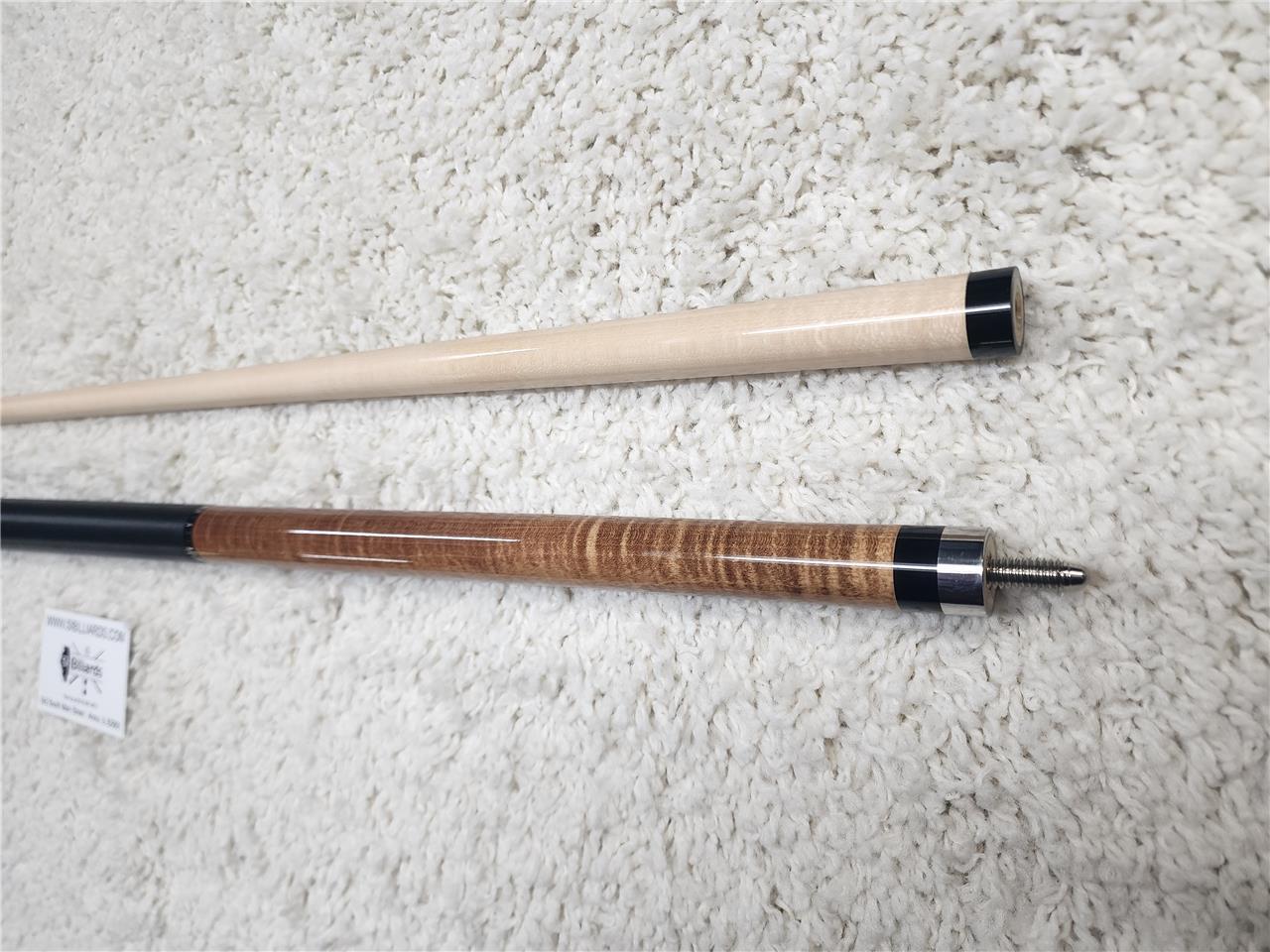 KODA POOL CUE KD30 Natural Stained Real Curly Maple Forearm, Irish Linen & Maple