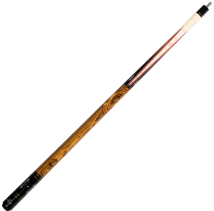 Meucci ANW‑3 All Natural Wood 3 Pool Cue, Pro Shaft, Bocote Handle - Free Case!