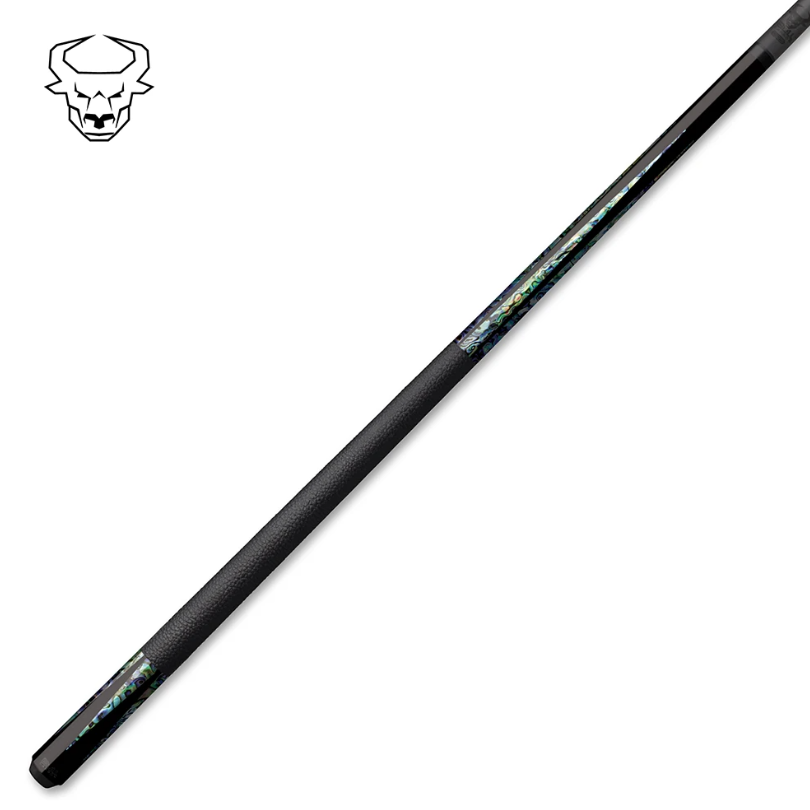 Bull Carbon BCL15 Carbon Pool Cue  - Carbon Fiber Shaft – Uni‑Loc - Abalone!