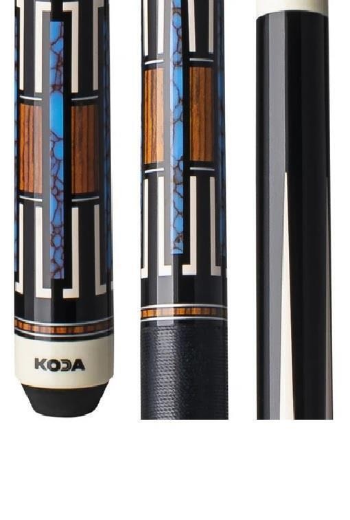 KODA POOL CUE KD51 Black w/ Cocobolo Overlay, Irish Linen &amp; Maple Shaft 12.75mm
