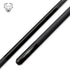 Bull Carbon BCD1BK Pool Cue with Carbon Fiber Shaft, Galaxy Abalone Inlay