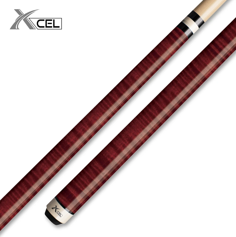 Xcel XC12 Red Curly Design Pool Cue – Stylish Graphic Playing Cue