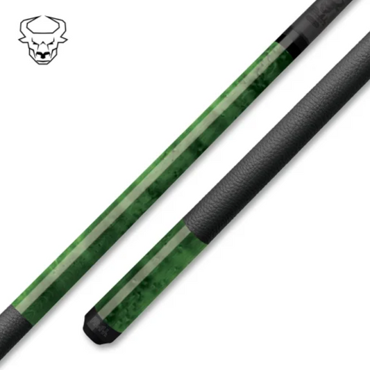 Bull Carbon BCC16 Pool Cue – Green Birdseye Maple - Carbon Fiber Shaft –Uni‑Loc