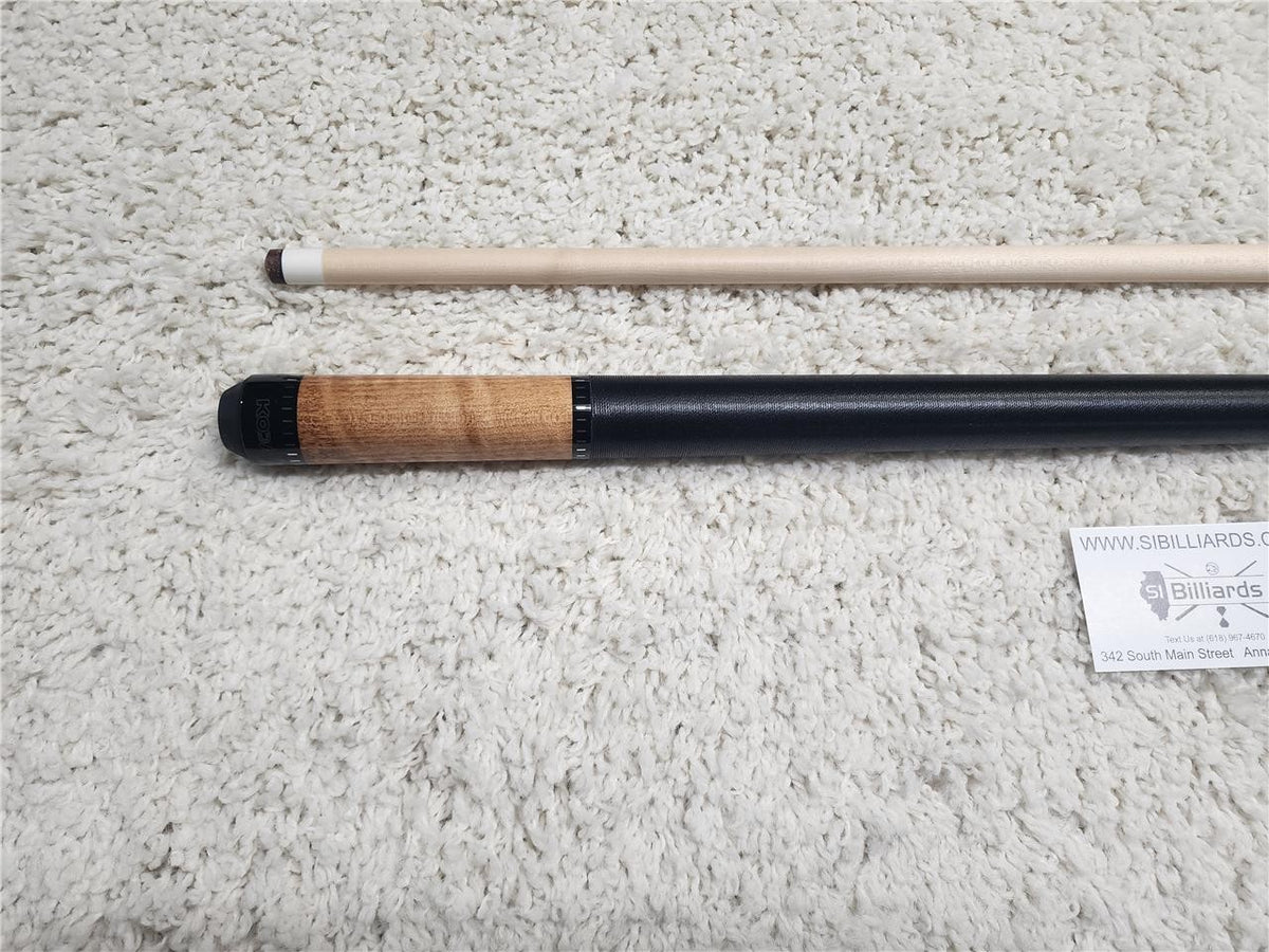 KODA KD30 Pool Cue, Natural Curly Maple, Irish Linen Wrap, Maple Shaft