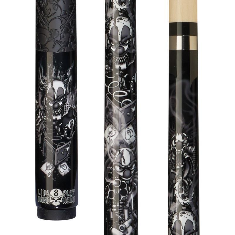 Players D-CN "Killer Klowns" Evil Clown Black Pool/Billiards Cue Stick