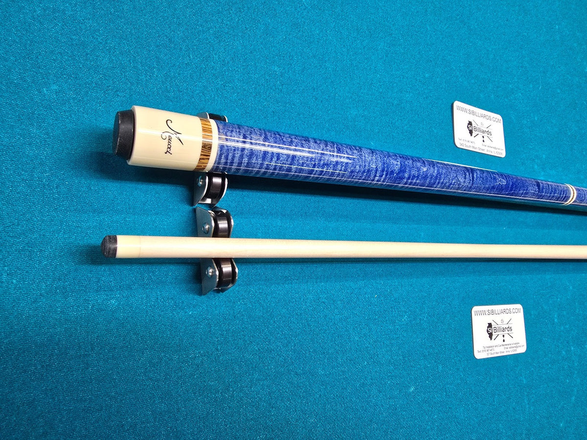 Meucci ANW-1 Blue Stained Pool Cue with 12.5mm Pro Shaft and 1X1 Hard Case