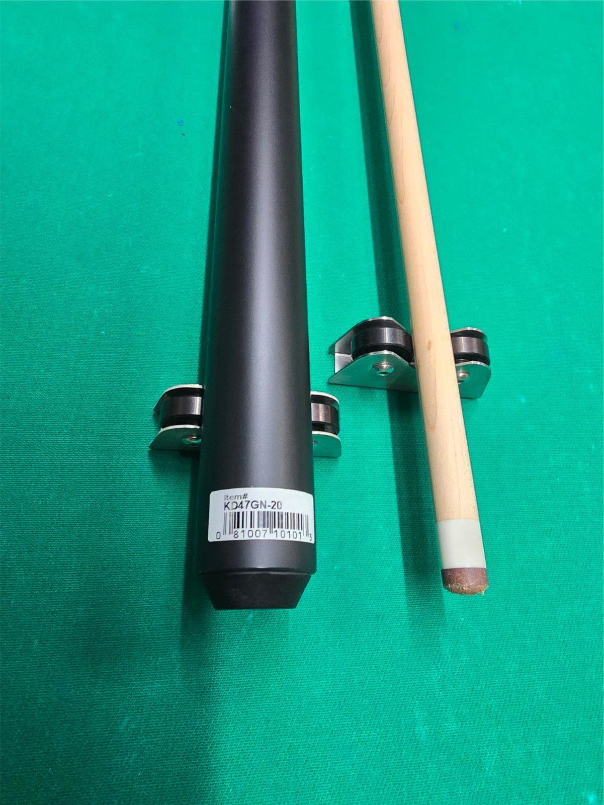 KODA KD47GN Pool Cue – Matte Black Green/Silver Graphics 3/8x10 Maple Shaft 20oz