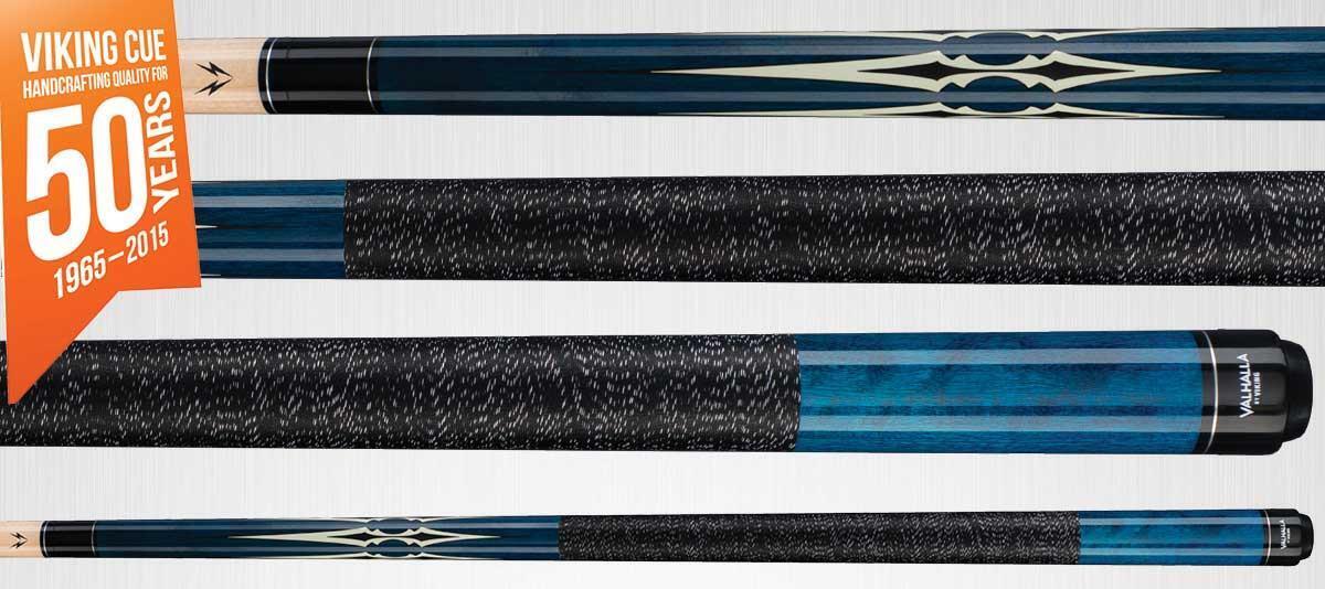 Viking Valhalla Blue w/ Graphic Pool Cue VA231 Billiards Stick! Lifetime Warrant