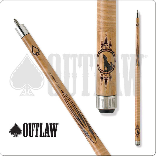 Outlaw OL13 Pool Cue Flames and Tribal Style 19oz Free Shipping!