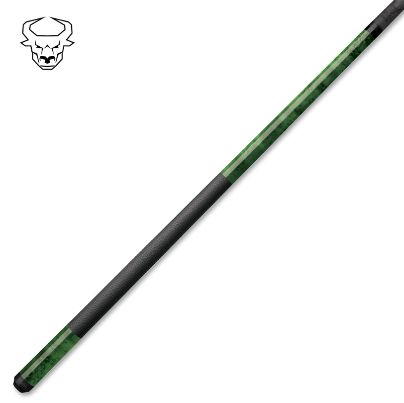 Bull Carbon BCC16 Pool Cue – Green Birdseye Maple - Carbon Fiber Shaft –Uni‑Loc
